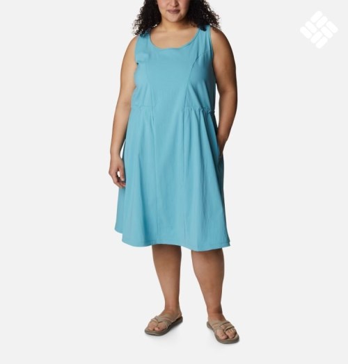 Women's Columbia On The Go Dress Turquoise | Plus Size CA-H3C1A